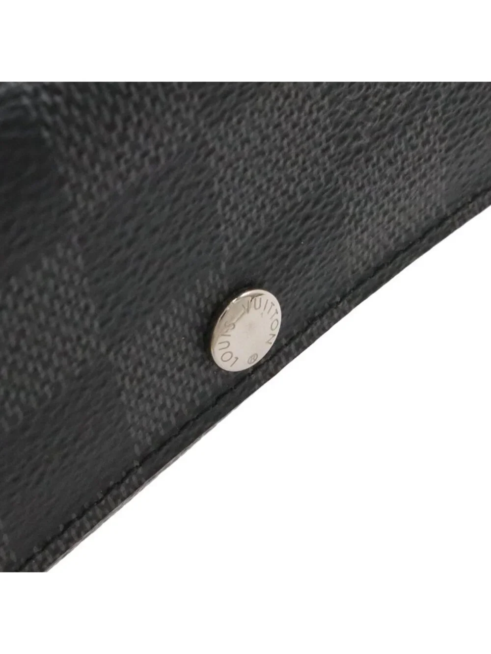 Louis Vuitton Damier Graphite Multicles 6 Key Case Silver with Initials